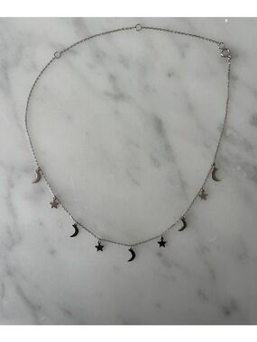 Urban Outfitters Star and Moon Sterling Solver Necklace